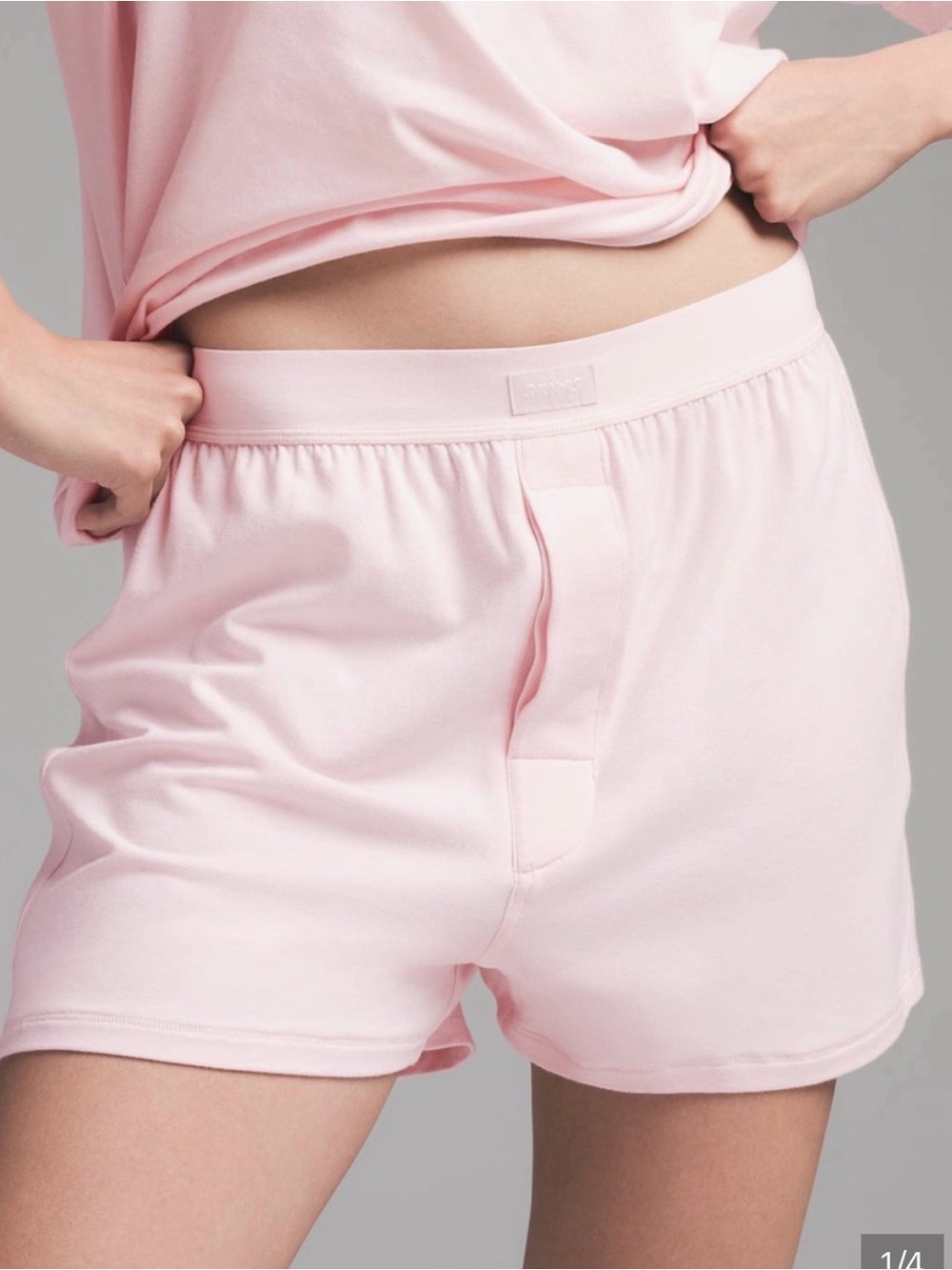 SKIMS Lavender Lightweight Boxer Pajama Shorts